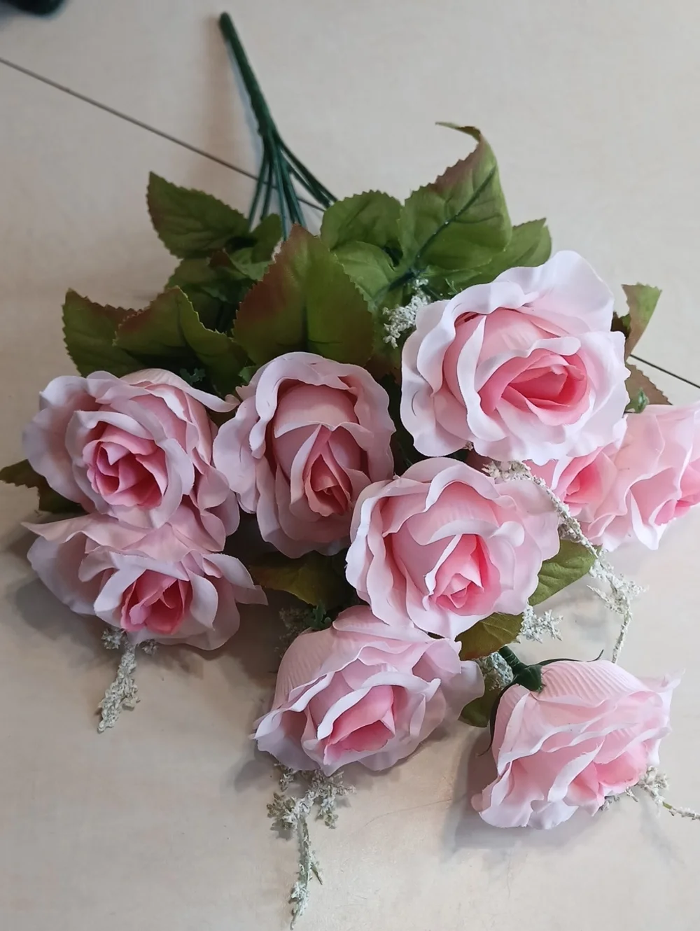 Mainstays Light Pink Artificial Rose Bush